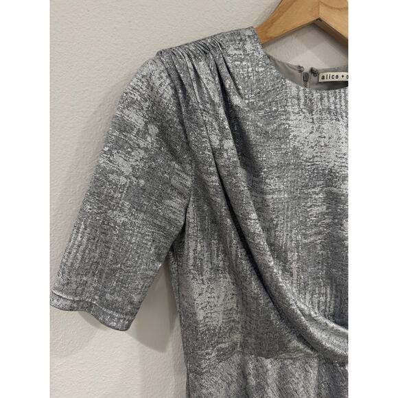 Alice & Olivia metallic midi dress - Picture 3 of 4